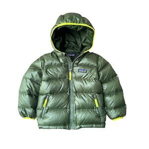 Patagonia Baby Hi-Loft Down Sweater Hoody Jacket Size 3T, Green